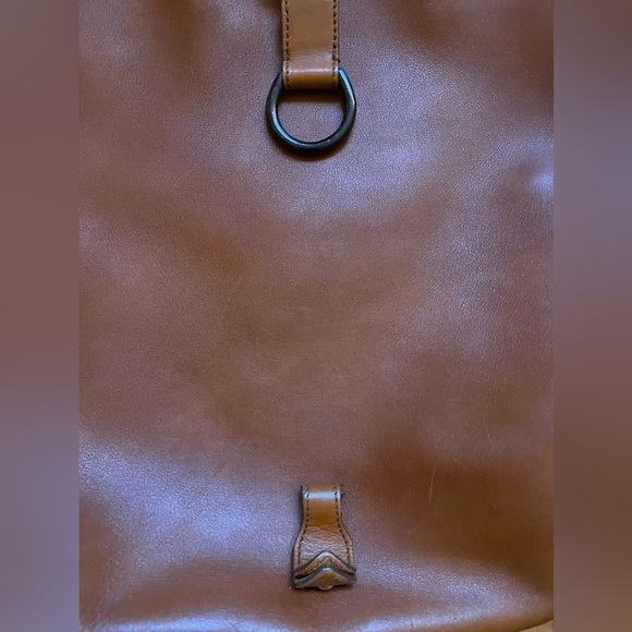 Salvatore Ferragamo, Vintage Caramel Calf Leather Drawstring Hobo Bag - Picture 6 of 15